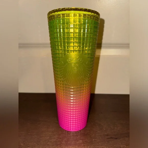 Starbucks Cold Cup Tumbler Summer 2022 Lemon Pink Gradient 24 oz - Picture 3 of 5